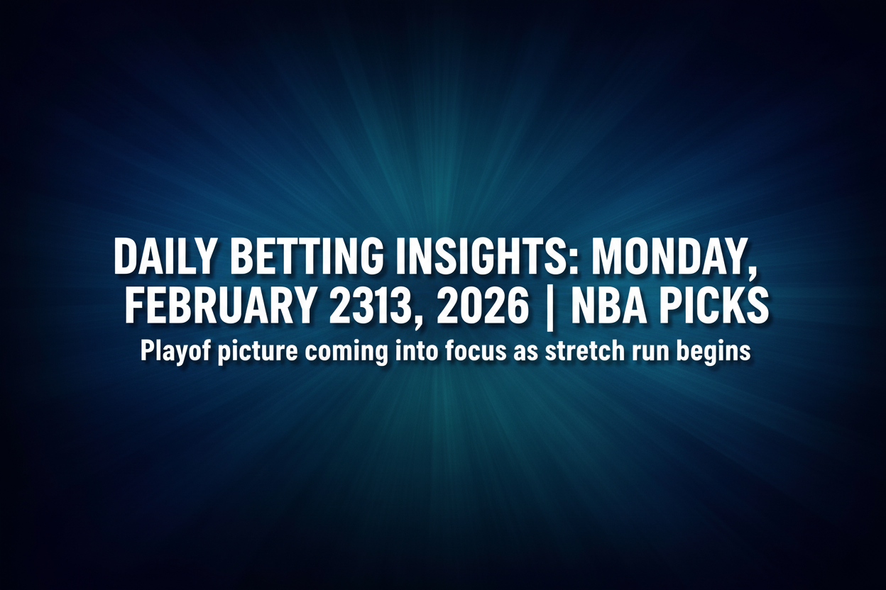 Daily Betting Insights: Monday, February 23, 2026 | NBA Picks