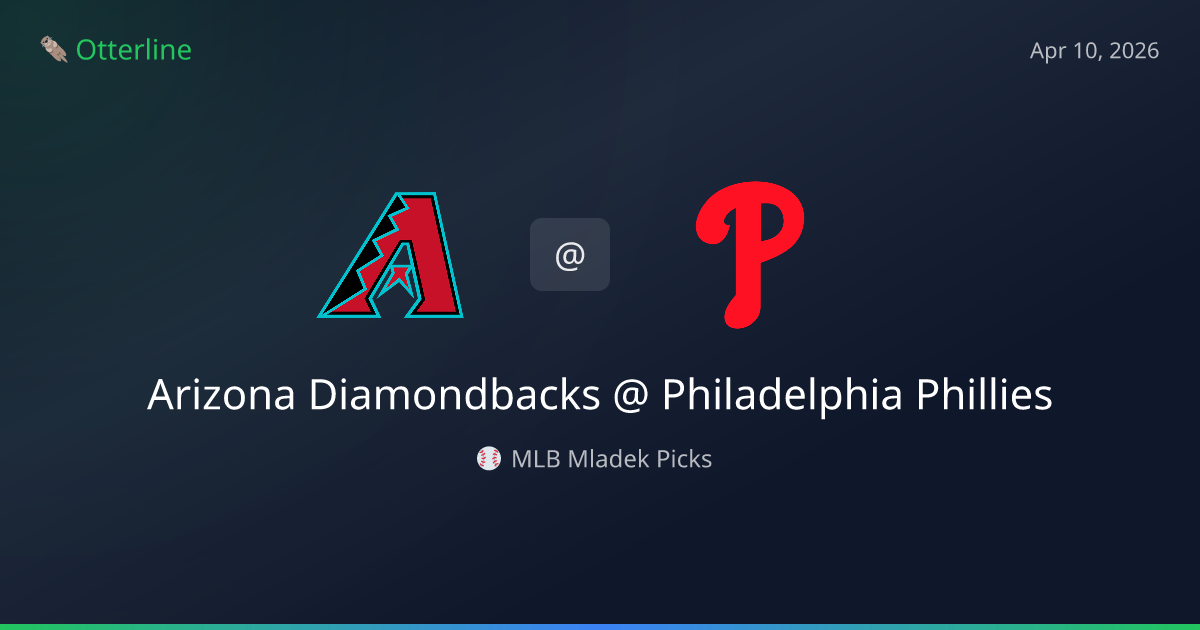 MLB Picks Today (April 10, 2026): Arizona Diamondbacks at Philadelphia Phillies | AI Model Consensus