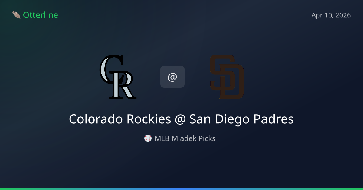 MLB Picks Today (April 10, 2026): Colorado Rockies at San Diego Padres | AI Model Consensus