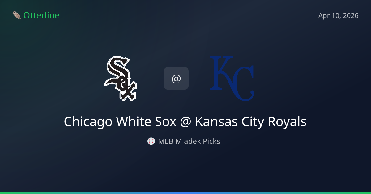 MLB Picks Today (April 10, 2026): Chicago White Sox at Kansas City Royals | AI Model Consensus