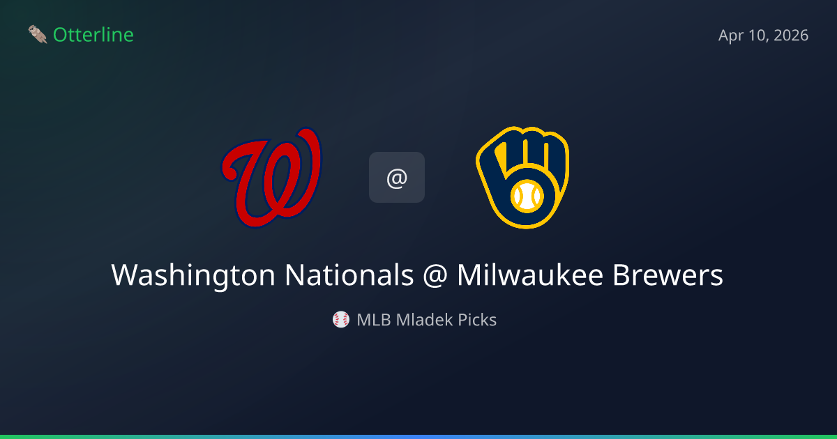 MLB Picks Today (April 10, 2026): Washington Nationals at Milwaukee Brewers | AI Model Consensus