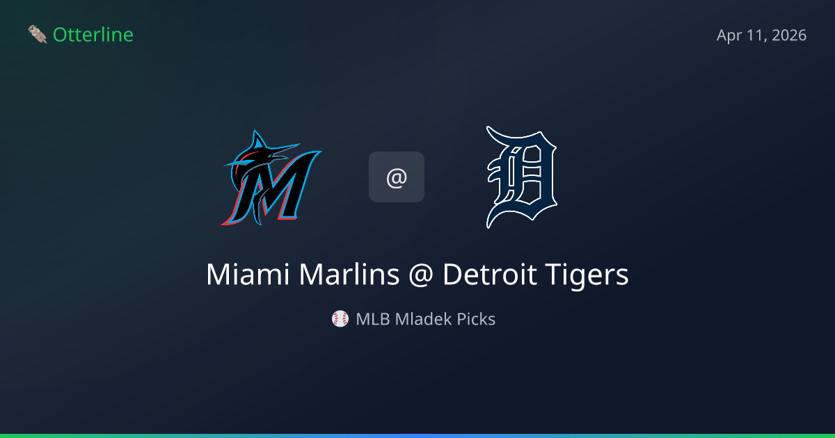 MLB Picks Today (April 11, 2026): Miami Marlins at Detroit Tigers | AI Model Consensus