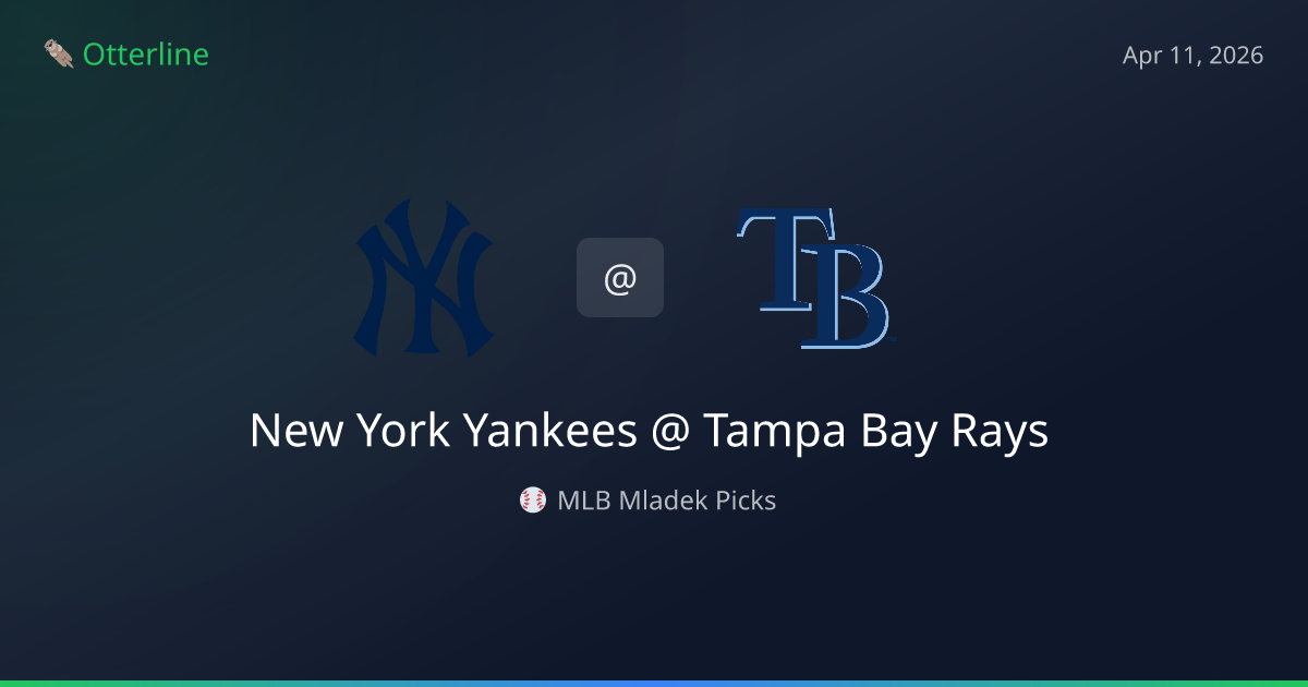 MLB Picks Today (April 11, 2026): New York Yankees at Tampa Bay Rays | AI Model Consensus