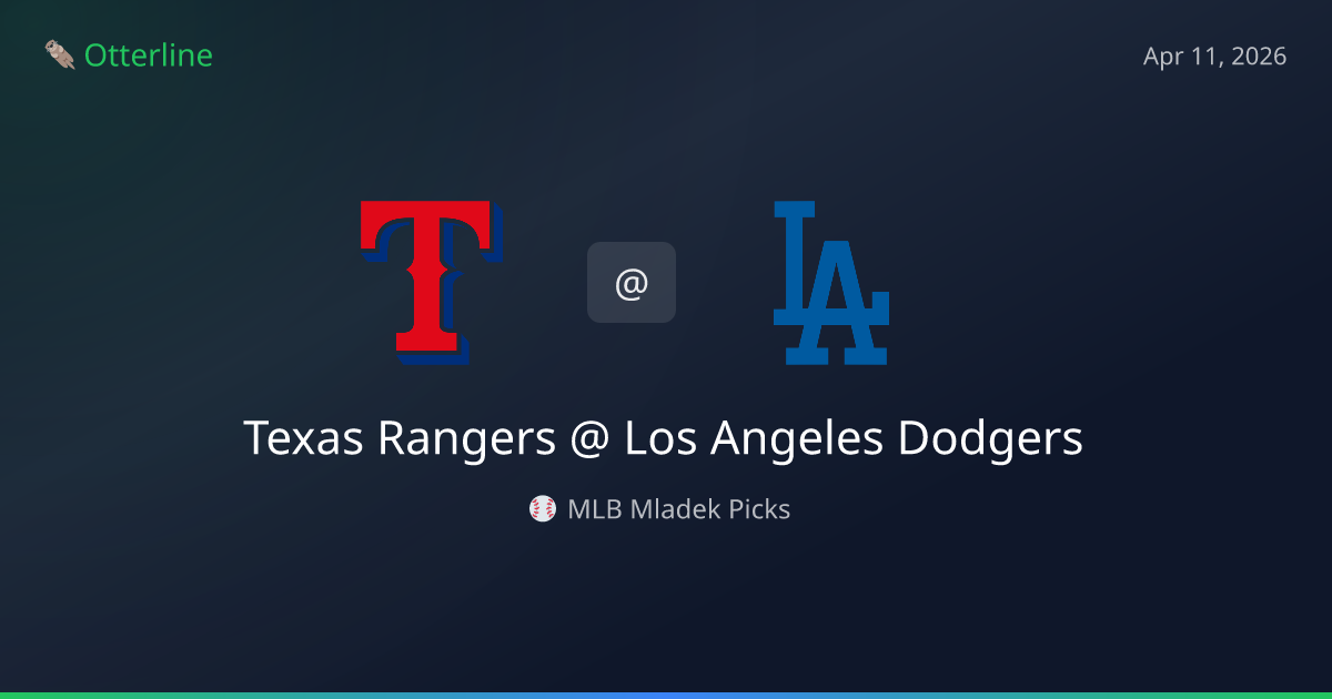 MLB Picks Today (April 11, 2026): Texas Rangers at Los Angeles Dodgers | AI Model Consensus