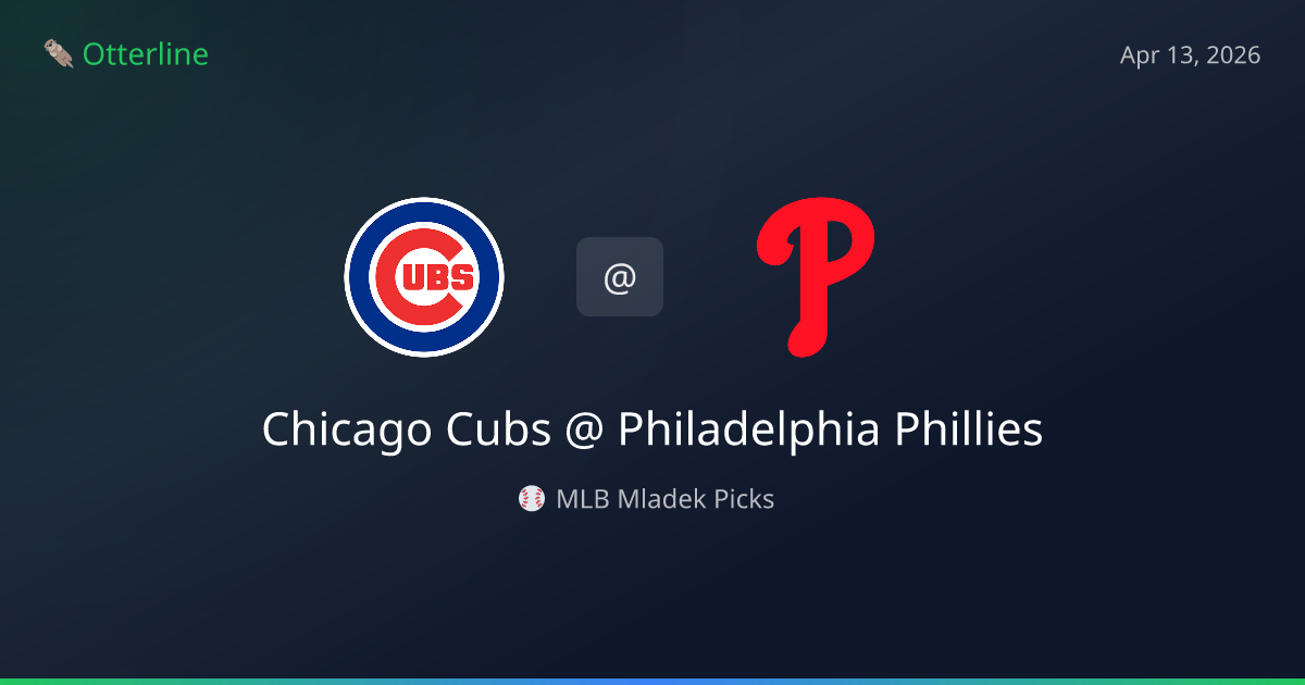 MLB Picks Today (April 13, 2026): Chicago Cubs at Philadelphia Phillies | AI Model Consensus