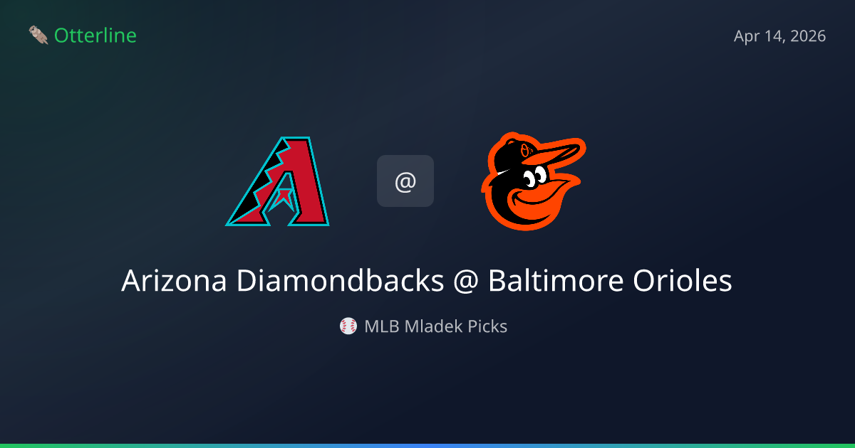 MLB Picks Today (April 14, 2026): Arizona Diamondbacks at Baltimore Orioles | AI Model Consensus