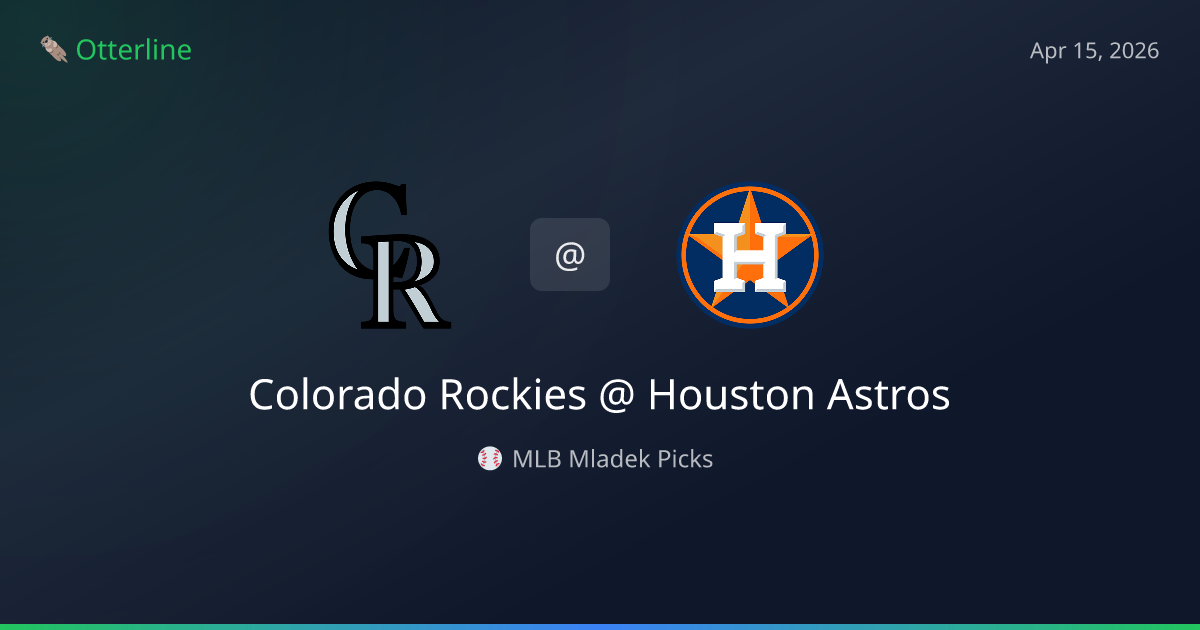 MLB Picks Today (April 15, 2026): Colorado Rockies at Houston Astros | AI Model Consensus