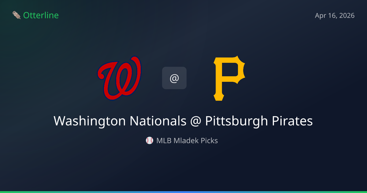MLB Picks Today (April 16, 2026): Washington Nationals at Pittsburgh Pirates | AI Model Consensus