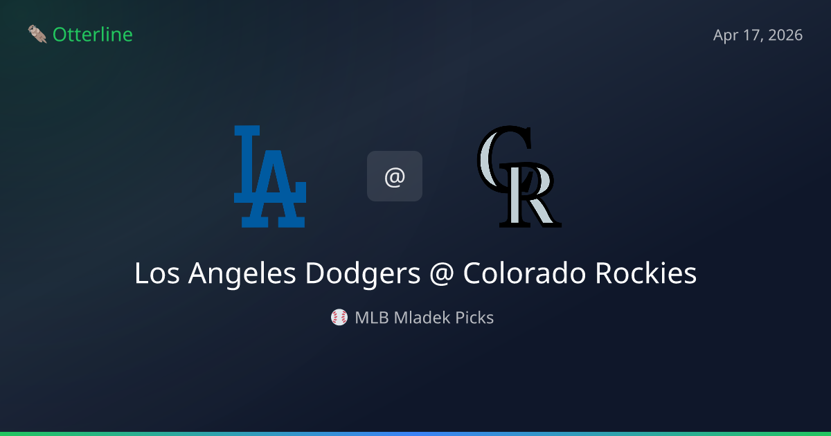 MLB Picks Today (April 17, 2026): Los Angeles Dodgers at Colorado Rockies | AI Model Consensus