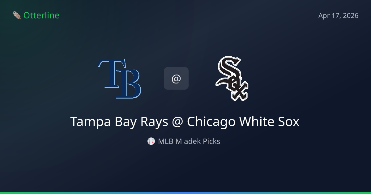 MLB Picks Today (April 17, 2026): Tampa Bay Rays at Chicago White Sox | AI Model Consensus