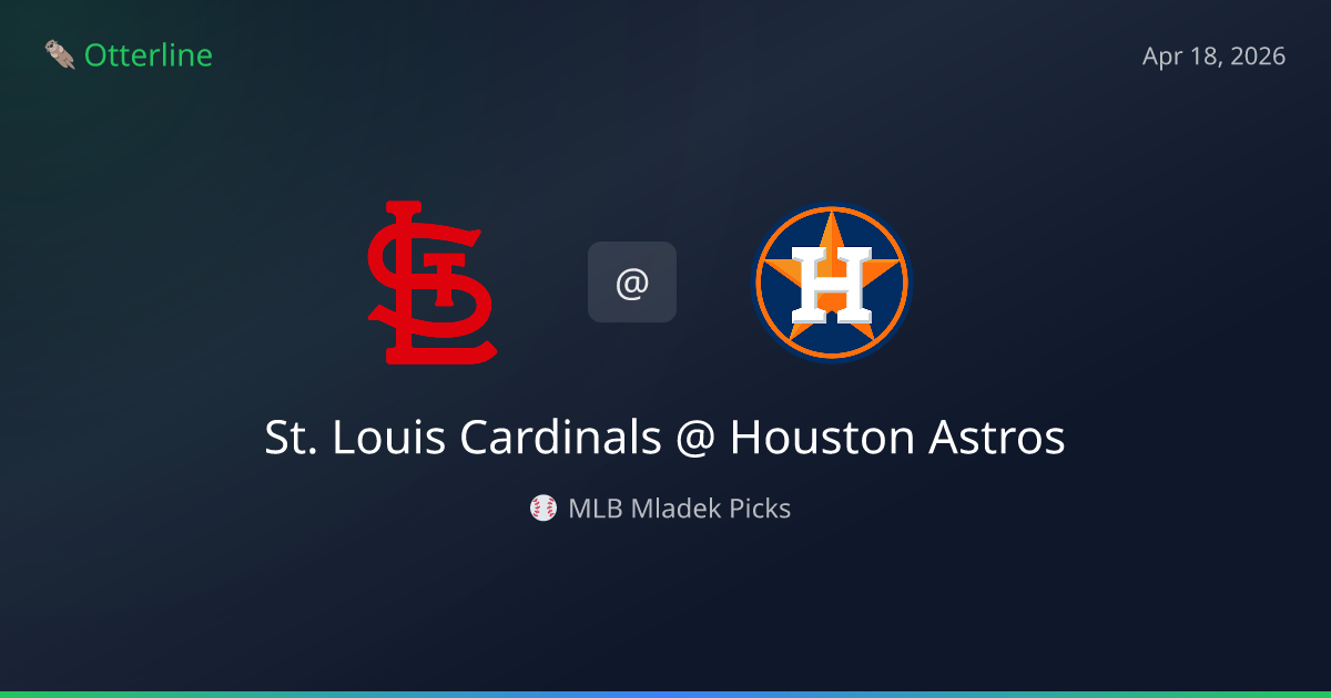 MLB Picks Today (April 18, 2026): St. Louis Cardinals at Houston Astros | AI Model Consensus