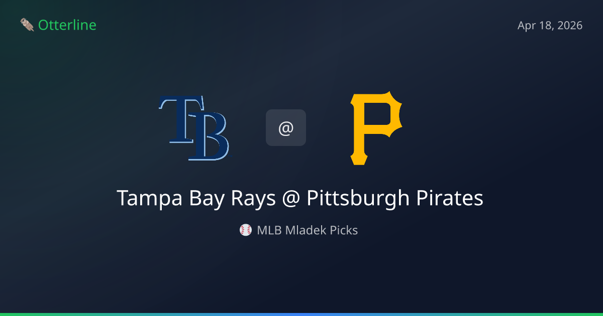 MLB Picks Today (April 18, 2026): Tampa Bay Rays at Pittsburgh Pirates | AI Model Consensus