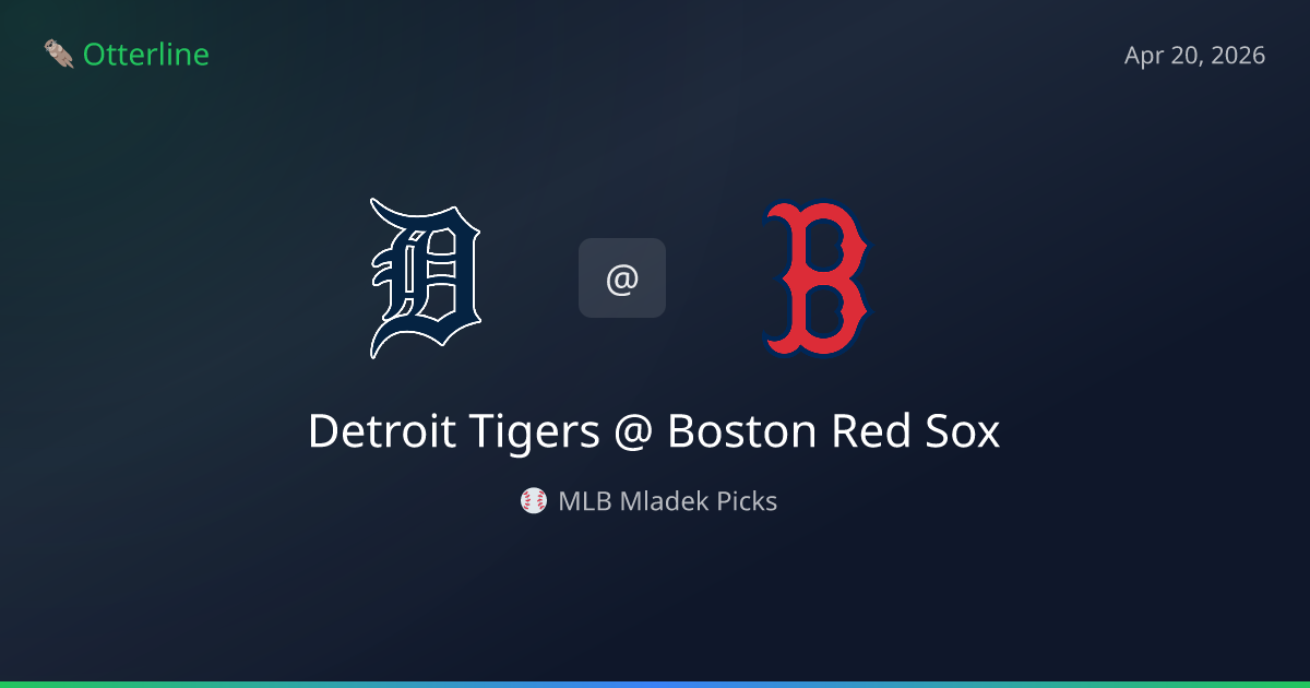 MLB Picks Today (April 20, 2026): Detroit Tigers at Boston Red Sox | AI Model Consensus