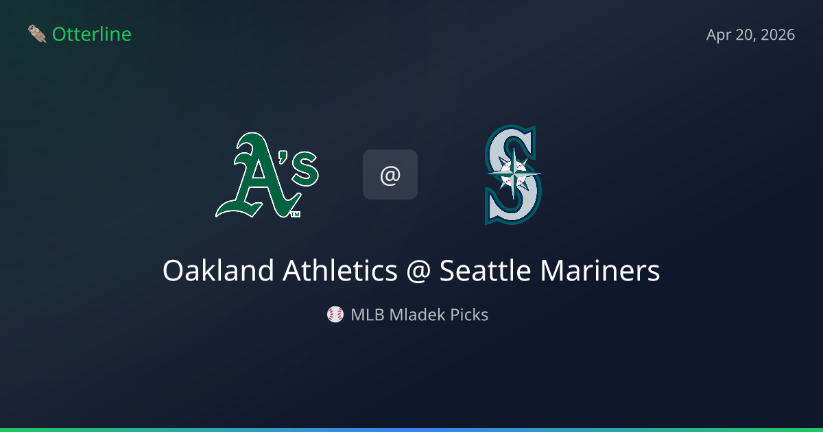MLB Picks Today (April 20, 2026): Oakland Athletics at Seattle Mariners | AI Model Consensus