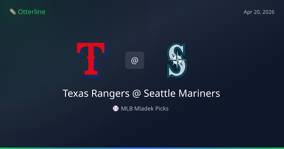 MLB Picks Today (April 20, 2026): Texas Rangers at Seattle Mariners | AI Model Consensus