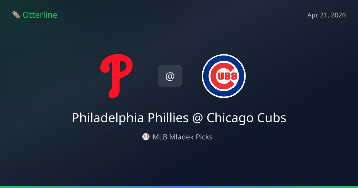 MLB Picks Today (April 21, 2026): Philadelphia Phillies at Chicago Cubs | AI Model Consensus