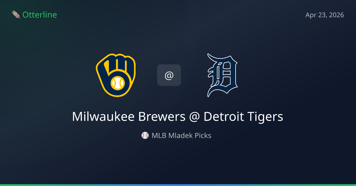 MLB Picks Today (April 23, 2026): Milwaukee Brewers at Detroit Tigers | AI Model Consensus