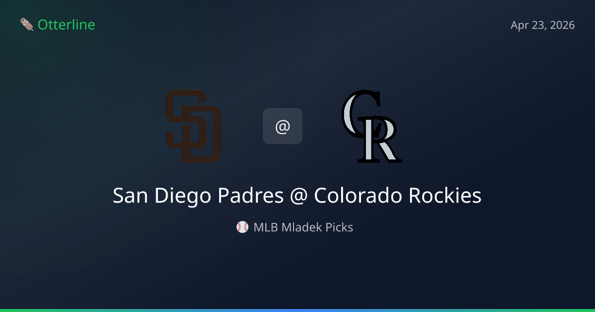 MLB Picks Today (April 23, 2026): San Diego Padres at Colorado Rockies | AI Model Consensus