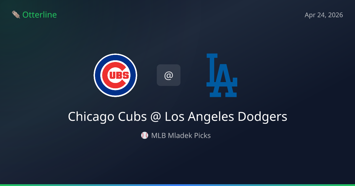 MLB Picks Today (April 24, 2026): Chicago Cubs at Los Angeles Dodgers | AI Model Consensus