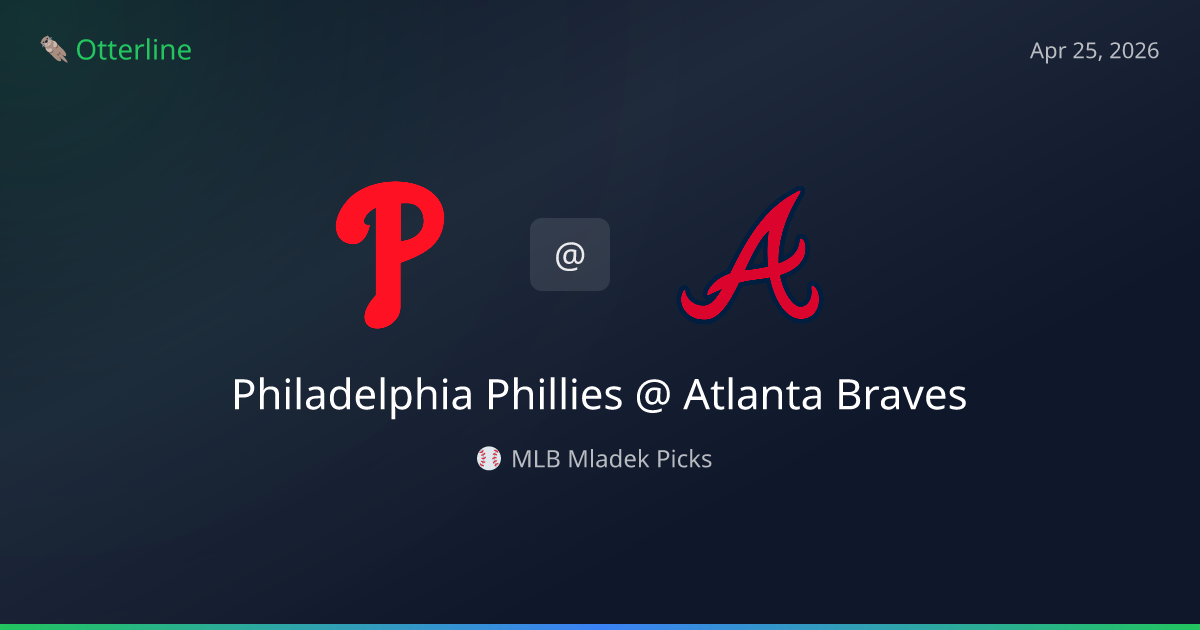 MLB Picks Today (April 25, 2026): Philadelphia Phillies at Atlanta Braves | AI Model Consensus