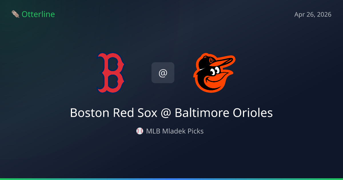 MLB Picks Today (April 26, 2026): Boston Red Sox at Baltimore Orioles | AI Model Consensus
