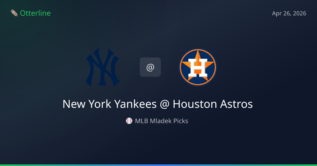 MLB Picks Today (April 26, 2026): New York Yankees at Houston Astros | AI Model Consensus