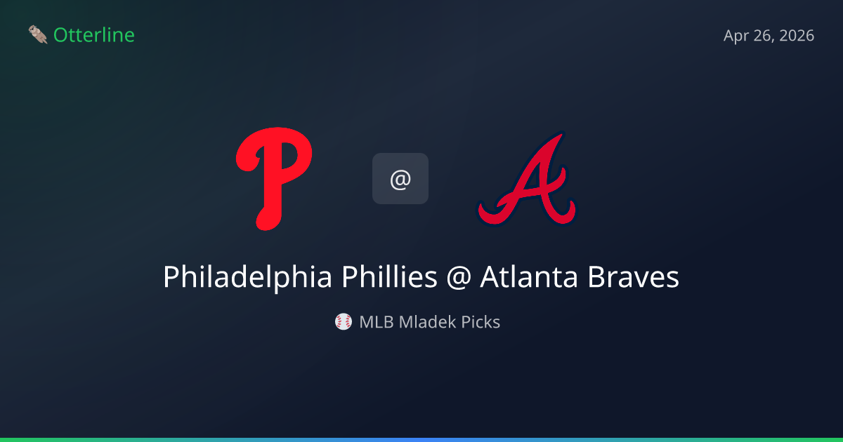 MLB Picks Today (April 26, 2026): Philadelphia Phillies at Atlanta Braves | AI Model Consensus