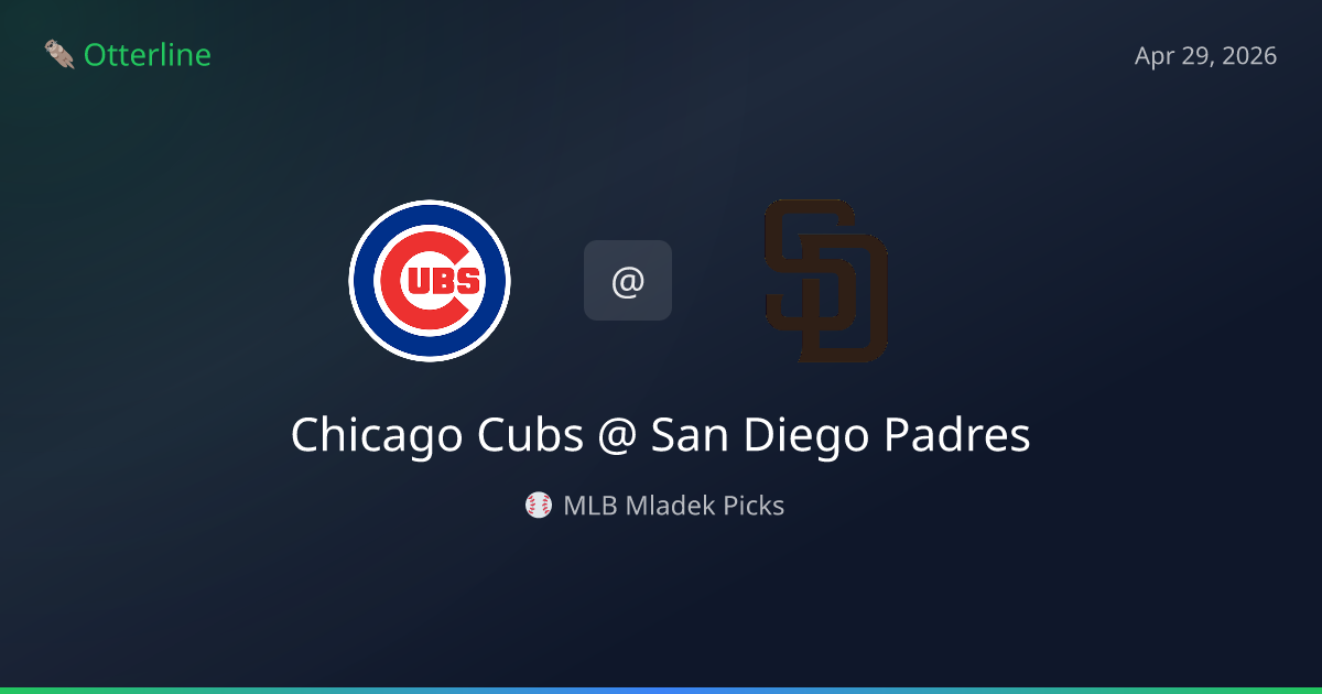 MLB Picks Today (April 29, 2026): Chicago Cubs at San Diego Padres | AI Model Consensus