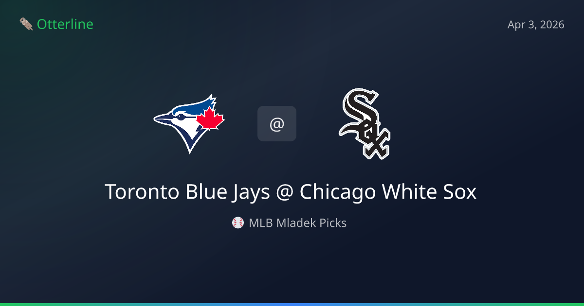 MLB Picks Today (April 3, 2026): Toronto Blue Jays at Chicago White Sox | AI Model Consensus