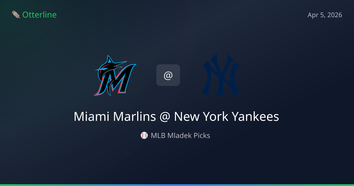 MLB Picks Today (April 5, 2026): Miami Marlins at New York Yankees | AI Model Consensus