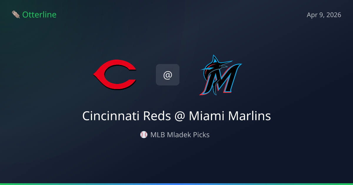 MLB Picks Today (April 9, 2026): Cincinnati Reds at Miami Marlins | AI Model Consensus