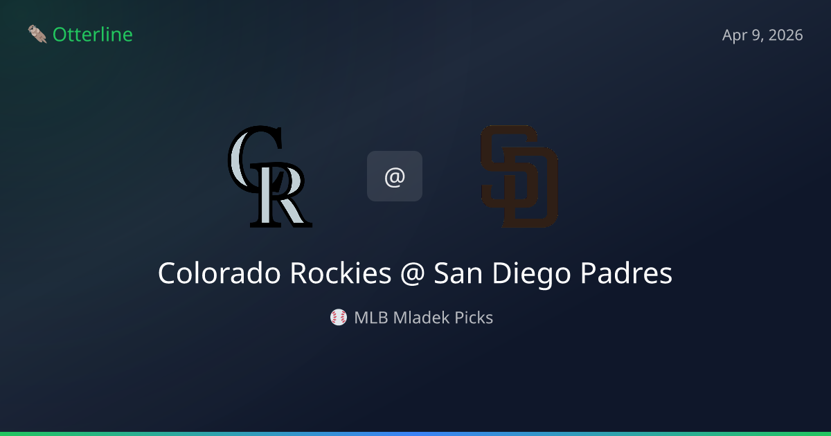 MLB Picks Today (April 9, 2026): Colorado Rockies at San Diego Padres | AI Model Consensus