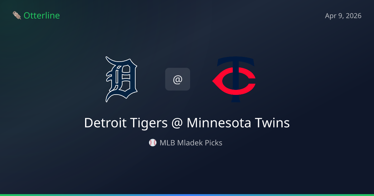MLB Picks Today (April 9, 2026): Detroit Tigers at Minnesota Twins | AI Model Consensus