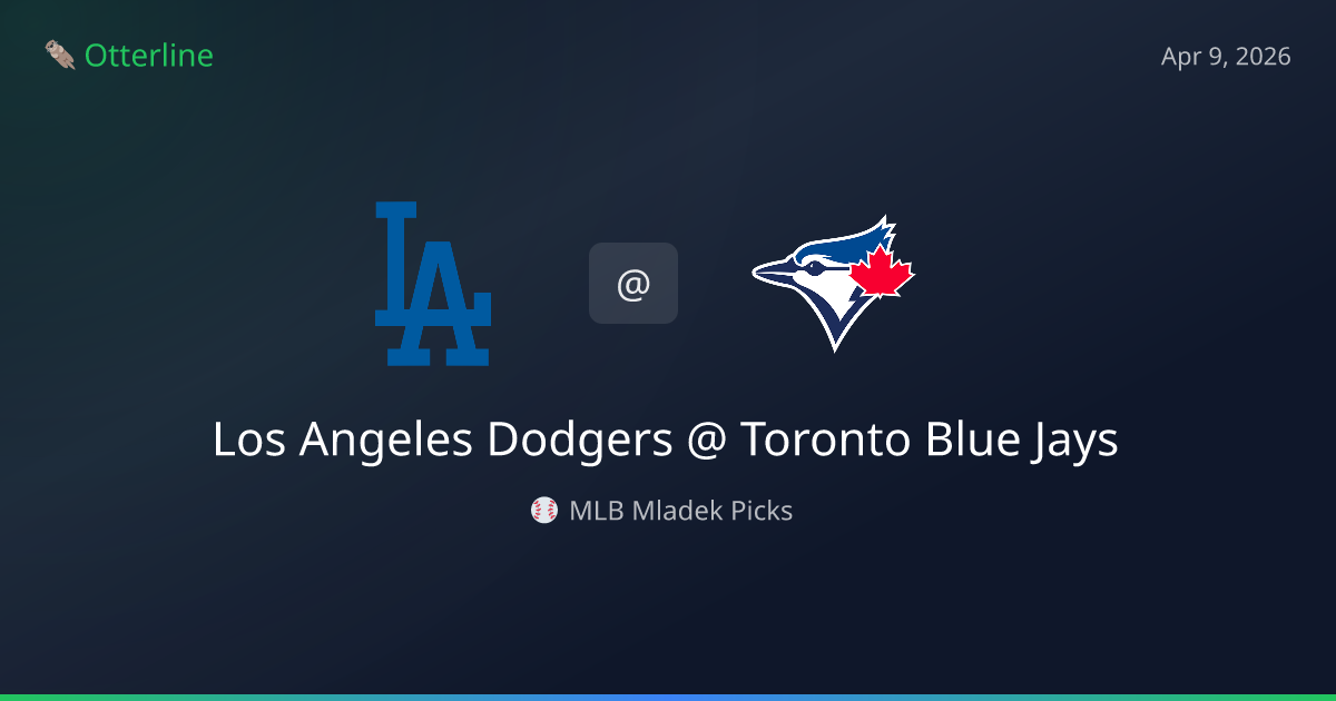 MLB Picks Today (April 9, 2026): Los Angeles Dodgers at Toronto Blue Jays | AI Model Consensus