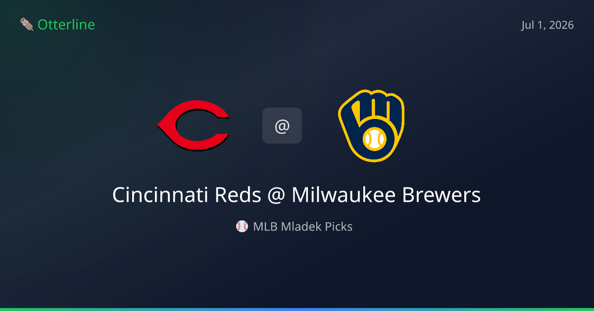MLB Picks Today (July 1, 2026): Cincinnati Reds at Milwaukee Brewers | AI Model Consensus