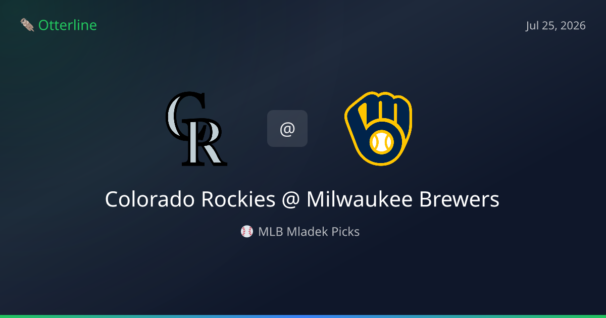 MLB Picks Today (July 25, 2026): Colorado Rockies at Milwaukee Brewers | AI Model Consensus