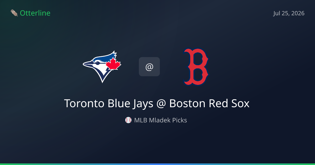 MLB Picks Today (July 25, 2026): Toronto Blue Jays at Boston Red Sox | AI Model Consensus