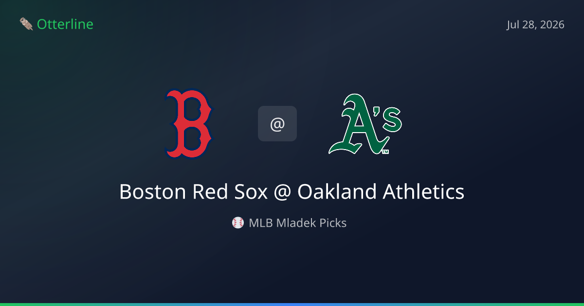 MLB Picks Today (July 28, 2026): Boston Red Sox at Oakland Athletics | AI Model Consensus