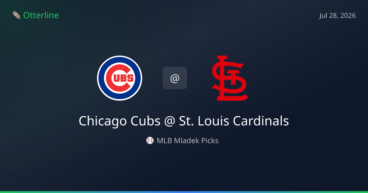 MLB Picks Today (July 28, 2026): Chicago Cubs at St. Louis Cardinals | AI Model Consensus