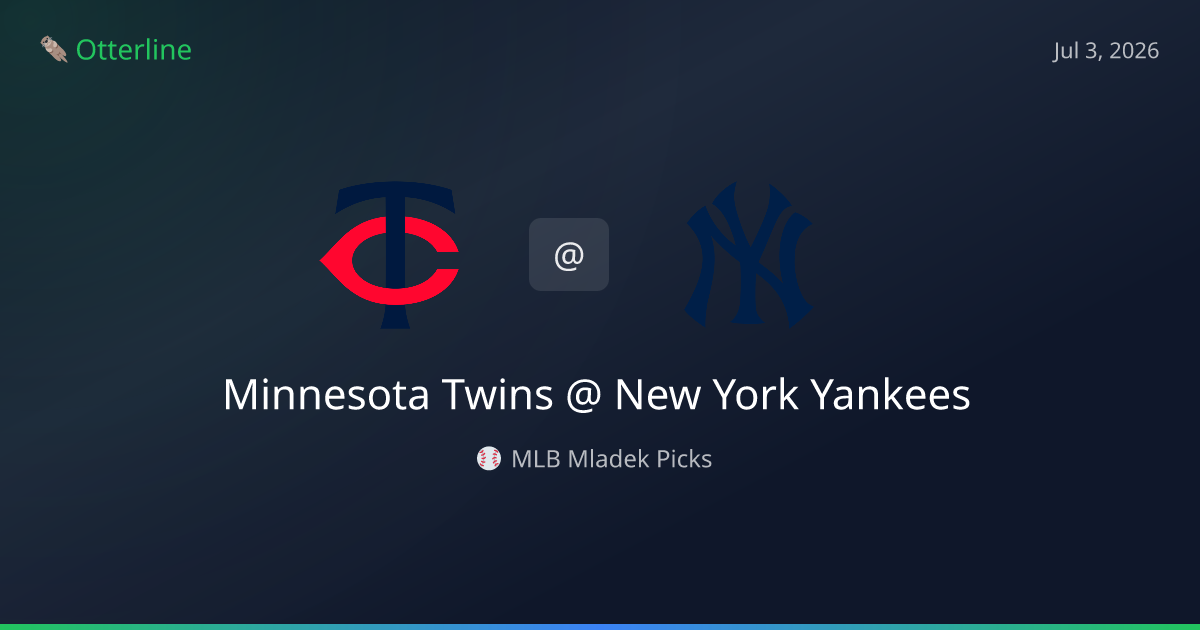 MLB Picks Today (July 3, 2026): Minnesota Twins at New York Yankees | AI Model Consensus