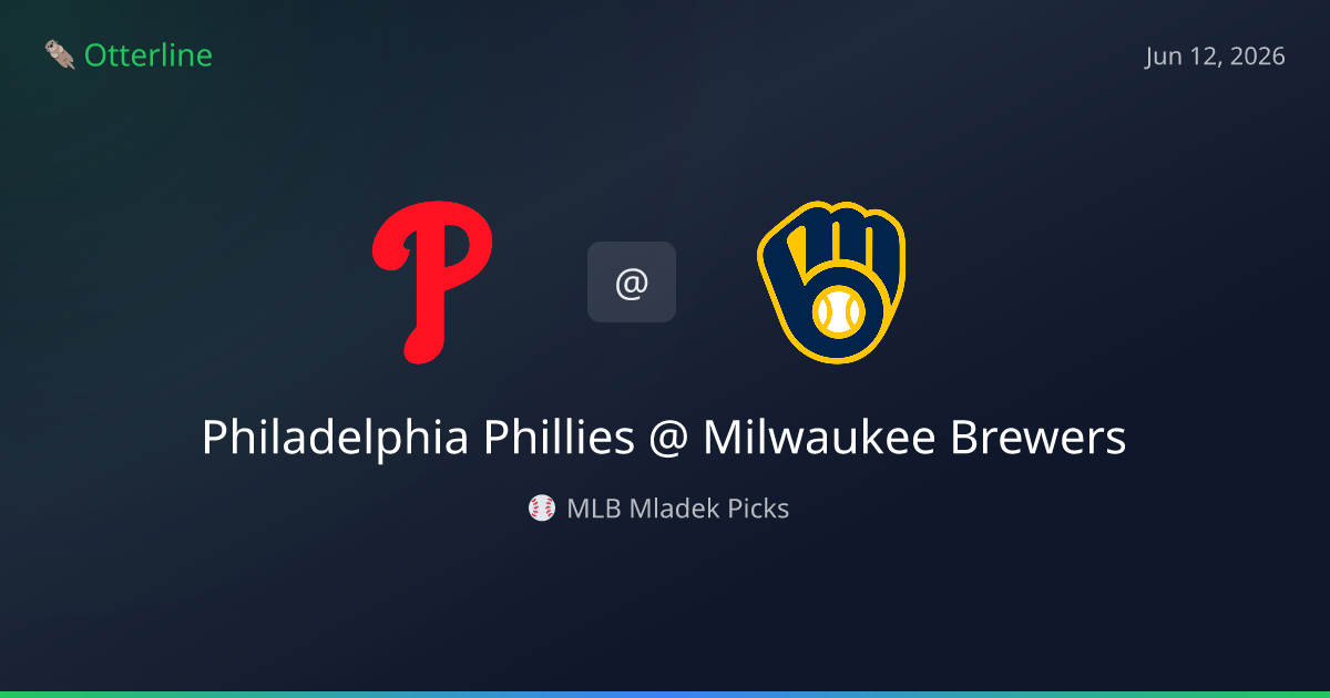 MLB Picks Today (June 12, 2026): Philadelphia Phillies at Milwaukee Brewers | AI Model Consensus