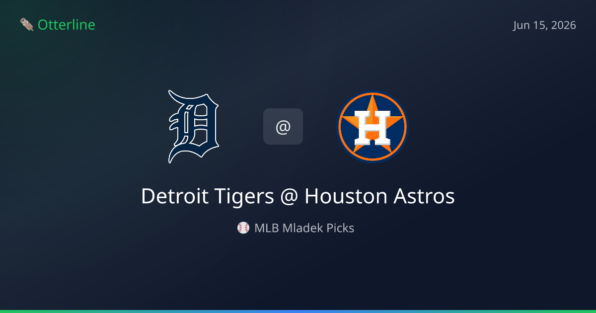 MLB Picks Today (June 15, 2026): Detroit Tigers at Houston Astros | AI Model Consensus