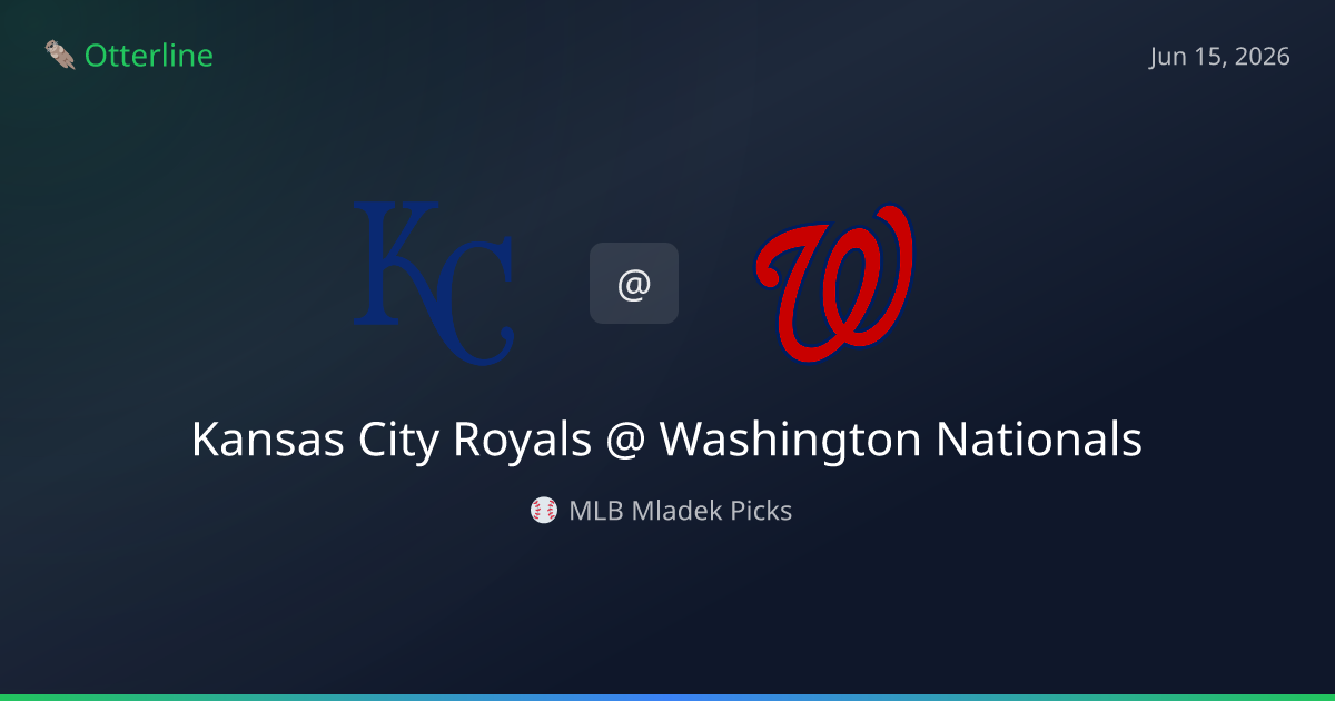 MLB Picks Today (June 15, 2026): Kansas City Royals at Washington Nationals | AI Model Consensus