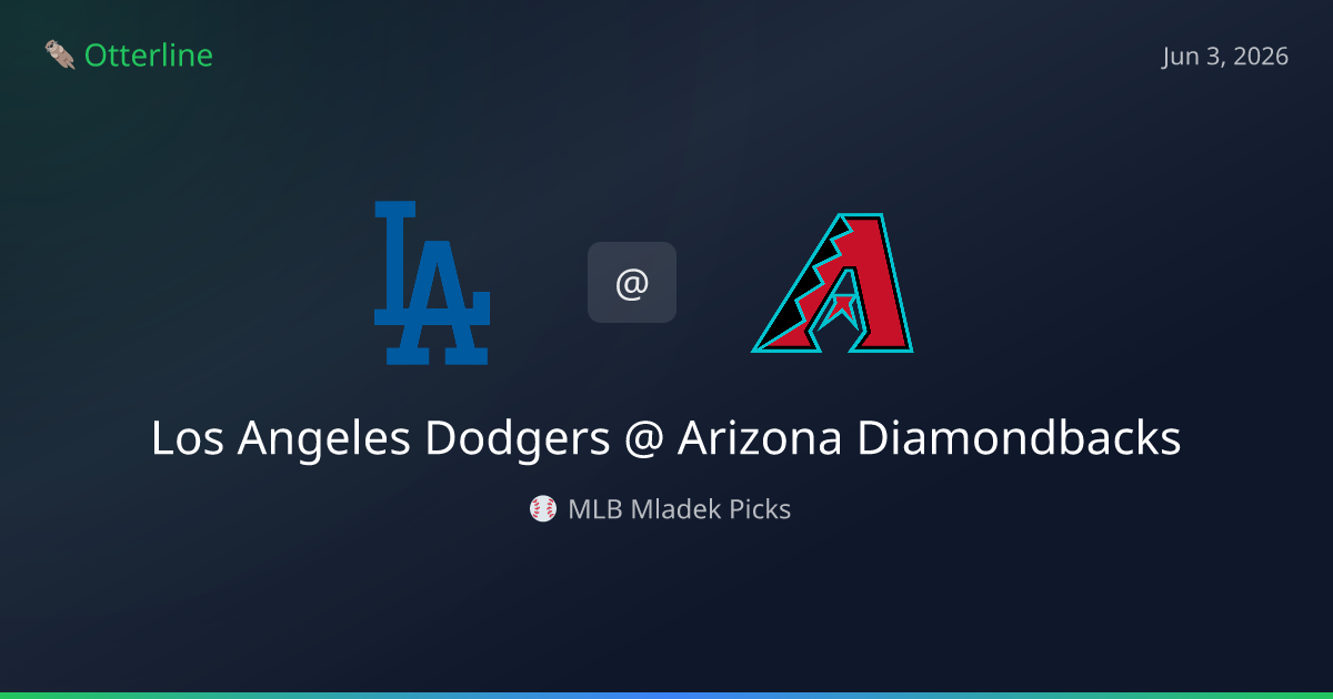 MLB Picks Today (June 3, 2026): Los Angeles Dodgers at Arizona Diamondbacks | AI Model Consensus