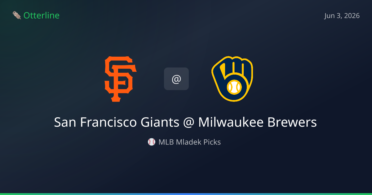 MLB Picks Today (June 3, 2026): San Francisco Giants at Milwaukee Brewers | AI Model Consensus