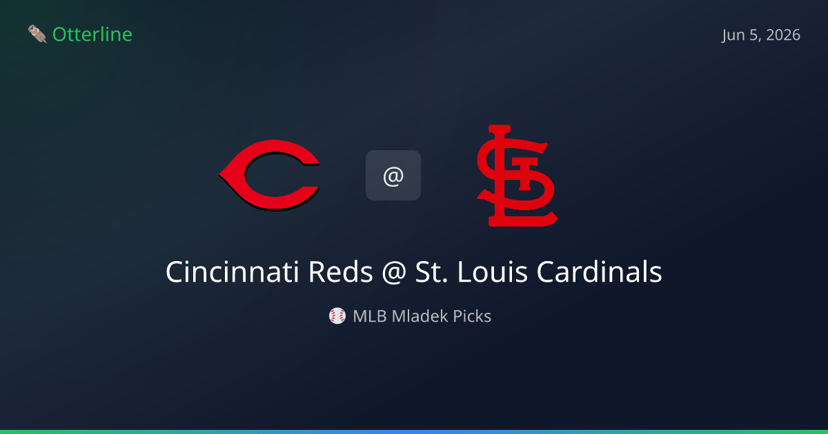 MLB Picks Today (June 5, 2026): Cincinnati Reds at St. Louis Cardinals | AI Model Consensus