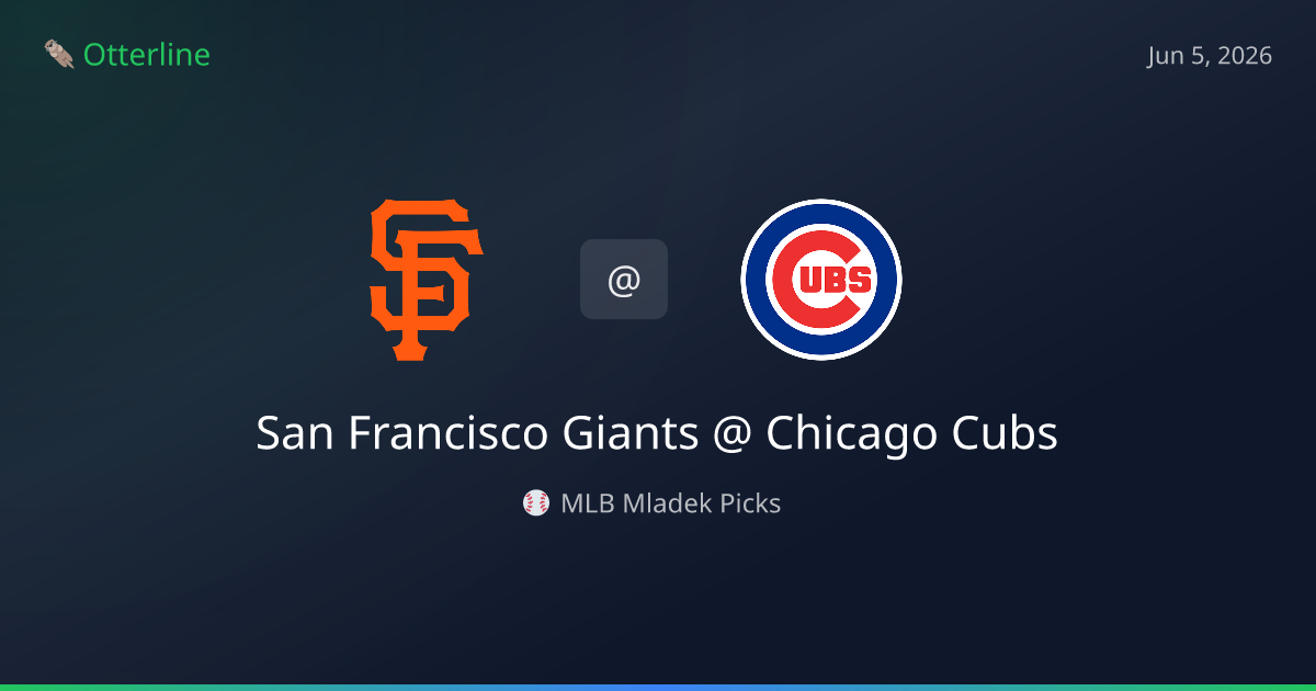 MLB Picks Today (June 5, 2026): San Francisco Giants at Chicago Cubs | AI Model Consensus