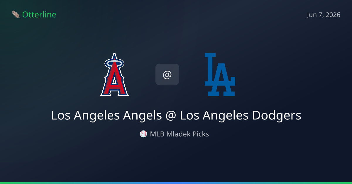 MLB Picks Today (June 7, 2026): Los Angeles Angels at Los Angeles Dodgers | AI Model Consensus