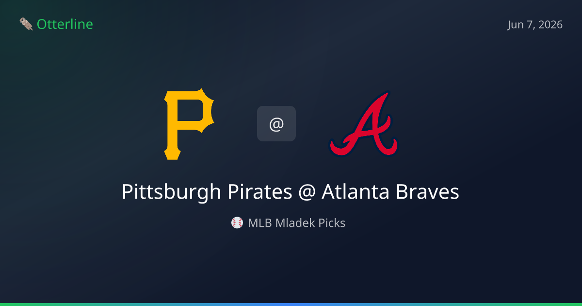 MLB Picks Today (June 7, 2026): Pittsburgh Pirates at Atlanta Braves | AI Model Consensus