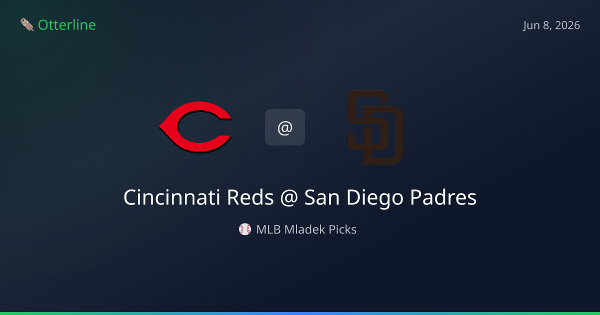 MLB Picks Today (June 8, 2026): Cincinnati Reds at San Diego Padres | AI Model Consensus